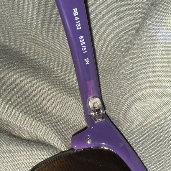 VINTAGE Ray-Ban Gradient  Midnight Purple & White ClubMaster Cat-Eye Sunglasses main image 9